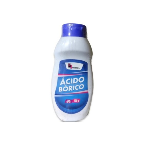 Ácido bórico polvo blanco bolsa 100gr - Productos Drogam Sas