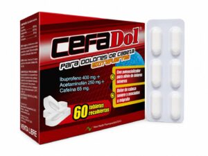IBUPROFENO 400MG+ ACETAMINOFEN 250 MG+CAFEINA 65 MG- CEFADOL X 60 TABLETAS (NEW HEALTH)
