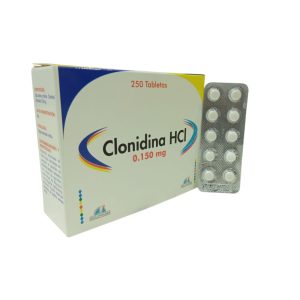 CLONIDINA HCL 0.150MG CAJA X 250 TAB(ANGLO)