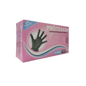 GUANTES NITRILO NEGRO TALLA M  CAJA X 100 (PROTEX) (**) PRECIO MAS IVA