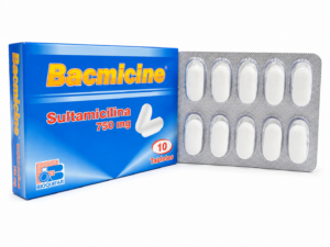 SULTAMICILINA BACMICINE 750MG X10 TABLETAS (BIOQUIFAR)