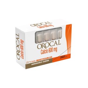 CARBONATO DE CALCIO 600MG OROCAL X 30 TABLETAS MASTICALBES (LAPROFF)