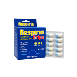 RESPIRIN GRIPA CAJA X 100 CAP ACETAMINOFEN+CAFEINA+FENILEFRINA+CETIRIZINA  (COLOMPACK)