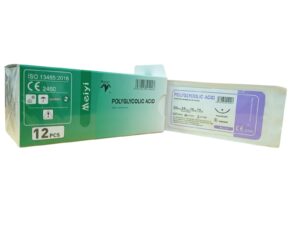 SUTURA ACIDO POLIG 3/0 3/8 AGUJA 19 MM ABSORB (AMALGAD)